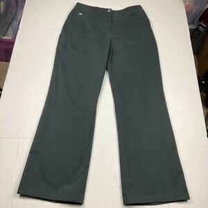 St John Sport Womens Soft Chino Pants FADED Gray Straight Leg Trousers Size 8